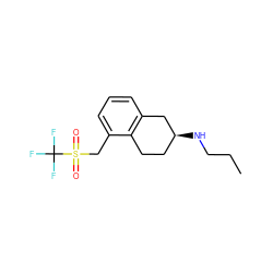 CCCN[C@H]1CCc2c(cccc2CS(=O)(=O)C(F)(F)F)C1 ZINC000084615540