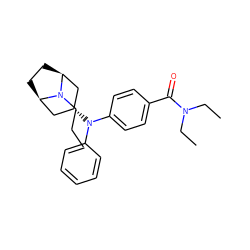 CCCN1[C@H]2CC[C@@H]1C[C@@H](N(c1ccccc1)c1ccc(C(=O)N(CC)CC)cc1)C2 ZINC000100760060