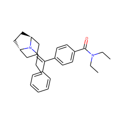 CCCN1[C@H]2CC[C@H]1CC(=C(c1ccccc1)c1ccc(C(=O)N(CC)CC)cc1)C2 ZINC000100814736