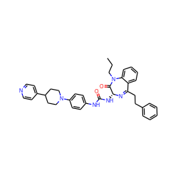 CCCN1C(=O)[C@@H](NC(=O)Nc2ccc(N3CCC(c4ccncc4)CC3)cc2)N=C(CCc2ccccc2)c2ccccc21 ZINC000029480525