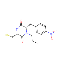 CCCN1C(=O)[C@H](CS)NC(=O)[C@@H]1Cc1ccc([N+](=O)[O-])cc1 ZINC000013556876