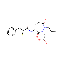 CCCN1C(=O)CC[C@H](NC(=O)[C@@H](S)Cc2ccccc2)C(=O)N1CC(=O)O ZINC000026171402