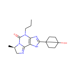 CCCN1C(=O)N2C(=NC[C@H]2C)c2[nH]c(C34CCC(O)(CC3)CC4)nc21 ZINC000036273989