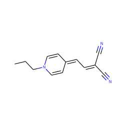 CCCN1C=CC(=CC=C(C#N)C#N)C=C1 ZINC000000405379