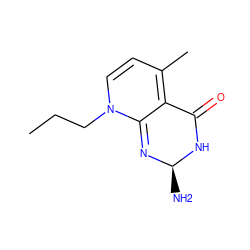 CCCN1C=CC(C)=C2C(=O)N[C@@H](N)N=C21 ZINC000027421533