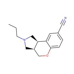 CCCN1C[C@@H]2COc3ccc(C#N)cc3[C@@H]2C1 ZINC000026167241