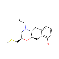 CCCN1C[C@H](CSC)O[C@@H]2Cc3c(O)cccc3C[C@H]21 ZINC000103224145