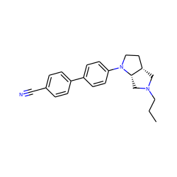 CCCN1C[C@H]2CCN(c3ccc(-c4ccc(C#N)cc4)cc3)[C@H]2C1 ZINC000062178483