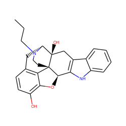 CCCN1CC[C@]23c4c5ccc(O)c4O[C@@H]2c2[nH]c4ccccc4c2C[C@@]3(O)[C@H]1C5 ZINC000028523879