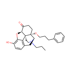 CCCN1CC[C@]23c4c5ccc(O)c4O[C@H]2C(=O)CC[C@@]3(OCCCc2ccccc2)[C@H]1C5 ZINC000003991148