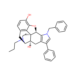 CCCN1CC[C@]23c4c5ccc(O)c4O[C@H]2c2c(c(-c4ccccc4)cn2Cc2ccccc2)C[C@@]3(O)[C@H]1C5 ZINC000027618565