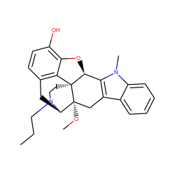 CCCN1CC[C@]23c4c5ccc(O)c4O[C@H]2c2c(c4ccccc4n2C)C[C@@]3(OC)[C@H]1C5 ZINC000013492431