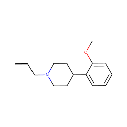 CCCN1CCC(c2ccccc2OC)CC1 ZINC000095592699