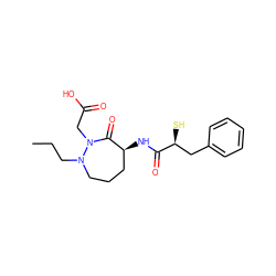 CCCN1CCC[C@H](NC(=O)[C@@H](S)Cc2ccccc2)C(=O)N1CC(=O)O ZINC000026171394