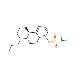 CCCN1CCC[C@H]2c3cccc(OS(=O)(=O)C(F)(F)F)c3CC[C@@H]21 ZINC000036187793