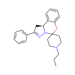 CCCN1CCC2(CC1)Oc1ccccc1[C@@H]1CC(c3ccccc3)=NN12 ZINC000004898829