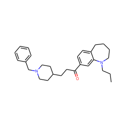 CCCN1CCCCc2ccc(C(=O)CCC3CCN(Cc4ccccc4)CC3)cc21 ZINC000013737858