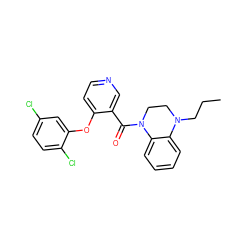 CCCN1CCN(C(=O)c2cnccc2Oc2cc(Cl)ccc2Cl)c2ccccc21 ZINC000095573253