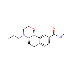 CCCN1CCO[C@@H]2c3cc(C(=O)NC)ccc3CC[C@H]21 ZINC000040421094