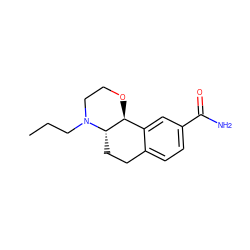 CCCN1CCO[C@H]2c3cc(C(N)=O)ccc3CC[C@@H]21 ZINC000034031099