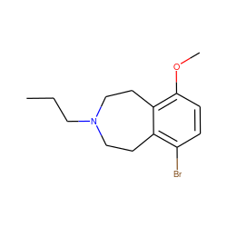 CCCN1CCc2c(Br)ccc(OC)c2CC1 ZINC000013728503