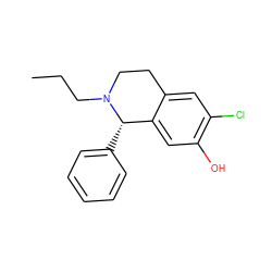 CCCN1CCc2cc(Cl)c(O)cc2[C@@H]1c1ccccc1 ZINC000013675924