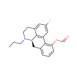 CCCN1CCc2cc(F)cc3c2[C@H]1Cc1cccc(OC=O)c1-3 ZINC000029041614