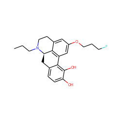 CCCN1CCc2cc(OCCCF)cc3c2[C@H]1Cc1ccc(O)c(O)c1-3 ZINC000066074305