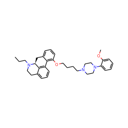 CCCN1CCc2cccc3c2[C@@H]1Cc1cccc(OCCCCN2CCN(c4ccccc4OC)CC2)c1-3 ZINC000066077226