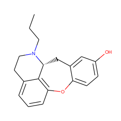 CCCN1CCc2cccc3c2[C@H]1Cc1cc(O)ccc1O3 ZINC000013805120