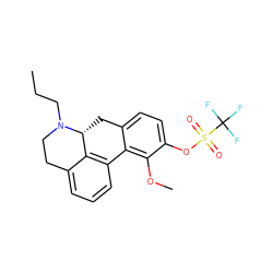 CCCN1CCc2cccc3c2[C@H]1Cc1ccc(OS(=O)(=O)C(F)(F)F)c(OC)c1-3 ZINC000036187806