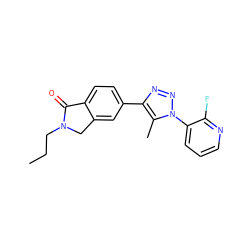 CCCN1Cc2cc(-c3nnn(-c4cccnc4F)c3C)ccc2C1=O ZINC000013983190