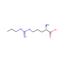 CCCNC(=N)NCCC[C@H](N)C(=O)O ZINC000001546170