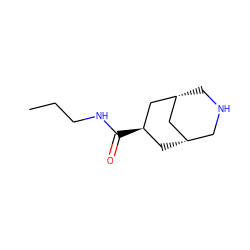 CCCNC(=O)[C@@H]1C[C@H]2CNC[C@H](C2)C1 ZINC000101688949