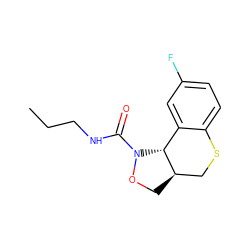 CCCNC(=O)N1OC[C@@H]2CSc3ccc(F)cc3[C@H]21 ZINC000058583477