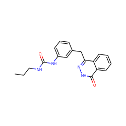 CCCNC(=O)Nc1cccc(Cc2n[nH]c(=O)c3ccccc23)c1 ZINC000028525063