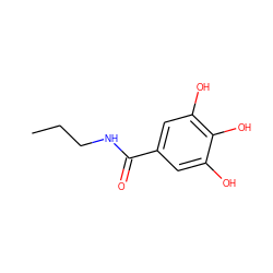 CCCNC(=O)c1cc(O)c(O)c(O)c1 ZINC000003814480