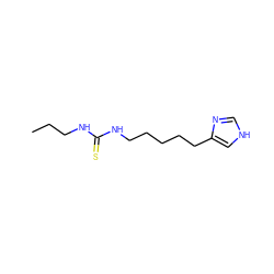 CCCNC(=S)NCCCCCc1c[nH]cn1 ZINC000013741807