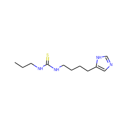 CCCNC(=S)NCCCCc1cnc[nH]1 ZINC000013741800