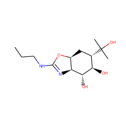 CCCNC1=N[C@H]2[C@H](C[C@H](C(C)(C)O)[C@@H](O)[C@@H]2O)O1 ZINC000205672569