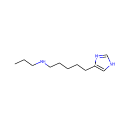 CCCNCCCCCc1c[nH]cn1 ZINC000013685878