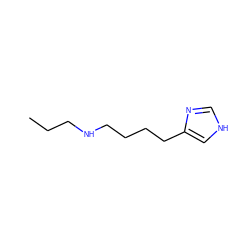 CCCNCCCCc1c[nH]cn1 ZINC000013685819