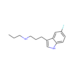 CCCNCCCc1c[nH]c2ccc(F)cc12 ZINC000066258843