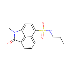 CCCNS(=O)(=O)c1ccc2c3c(cccc13)C(=O)N2C ZINC000011691604