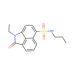 CCCNS(=O)(=O)c1ccc2c3c(cccc13)C(=O)N2CC ZINC000011691603