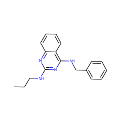 CCCNc1nc(NCc2ccccc2)c2ccccc2n1 ZINC000140377012