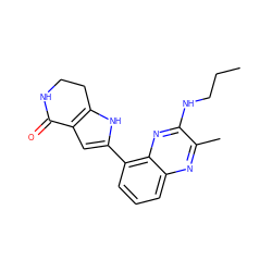 CCCNc1nc2c(-c3cc4c([nH]3)CCNC4=O)cccc2nc1C ZINC000222360358