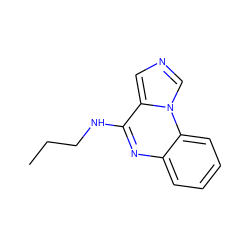 CCCNc1nc2ccccc2n2cncc12 ZINC000013441449