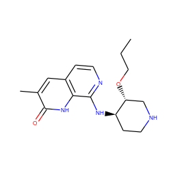 CCCO[C@@H]1CNCC[C@H]1Nc1nccc2cc(C)c(=O)[nH]c12 ZINC000473109169