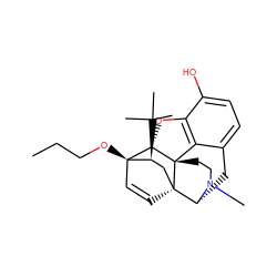 CCCO[C@]12C=C[C@@]3(C[C@@H]1C(C)(C)C)[C@H]1Cc4ccc(O)c5c4[C@@]3(CCN1C)[C@H]2O5 ZINC000049072197